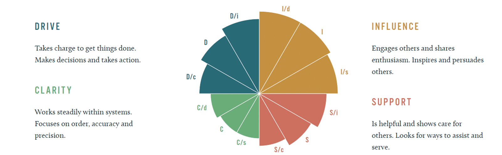 Example truity DISC result wheel